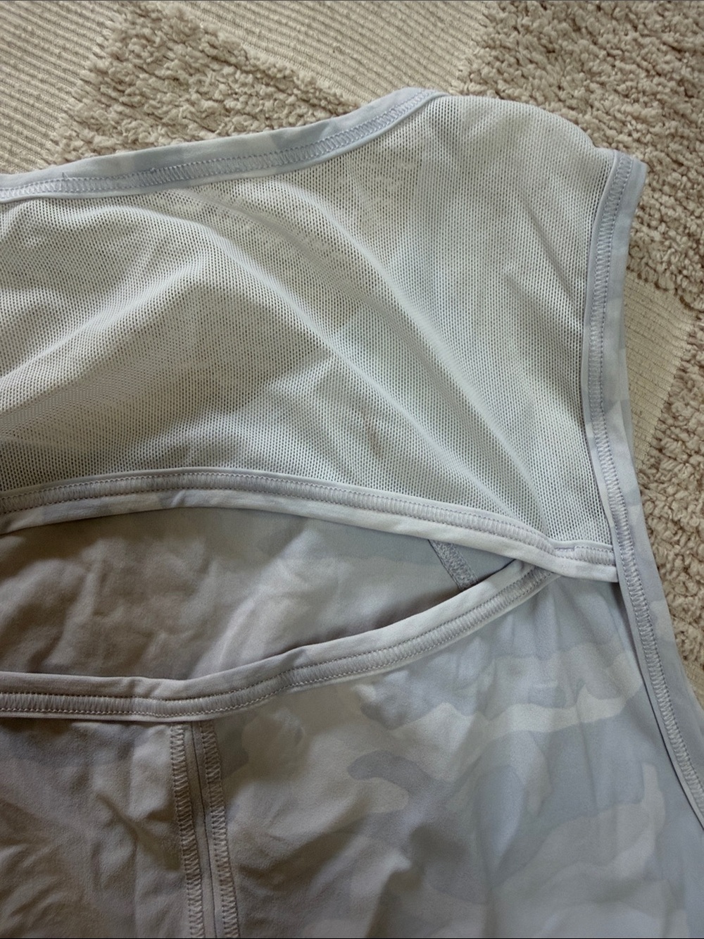 Lululemon Light Blue Camo Sleeveless Workout Tank - Picture 4 of 4